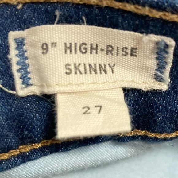 MADEWELL 9" High-Rise Skinny Jeans: Destructed Edition - Size 27 - Picture 13 of 13